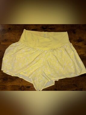 JoyLab Yellow Floral Athletic Shorts